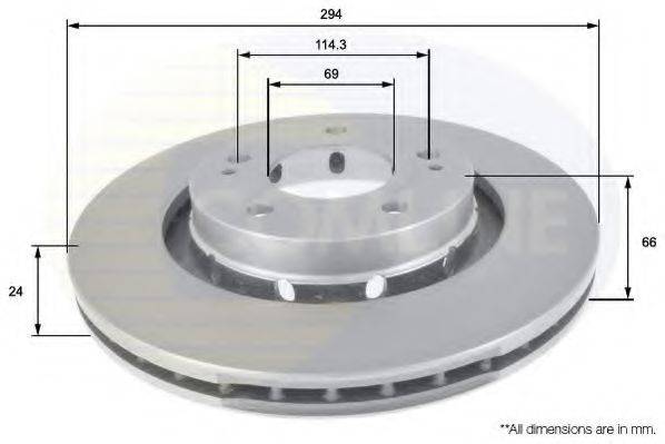 COMLINE ADC0370V Тормозной диск