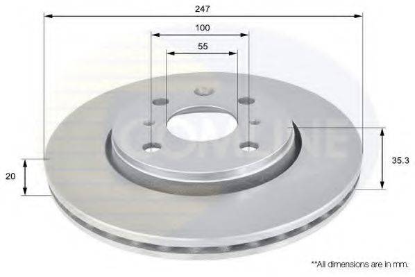 COMLINE ADC1561V Тормозной диск