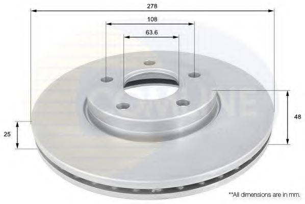 COMLINE ADC1912V Тормозной диск