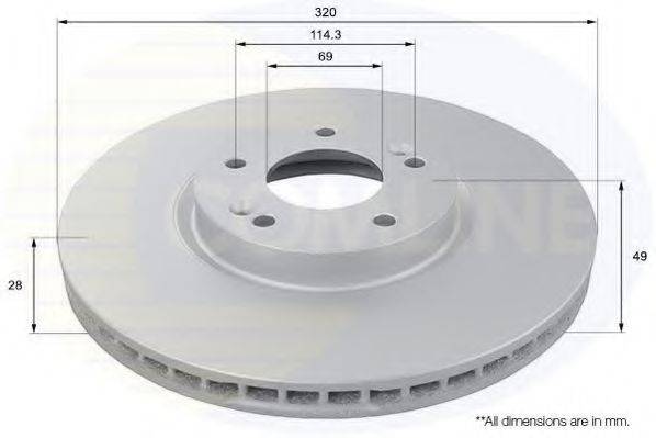COMLINE ADC1096V Тормозной диск