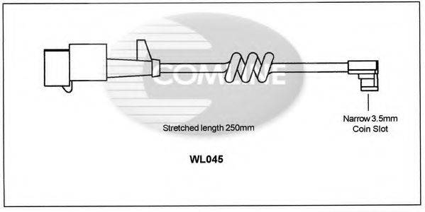 Сигнализатор, износ тормозных колодок COMLINE WL045