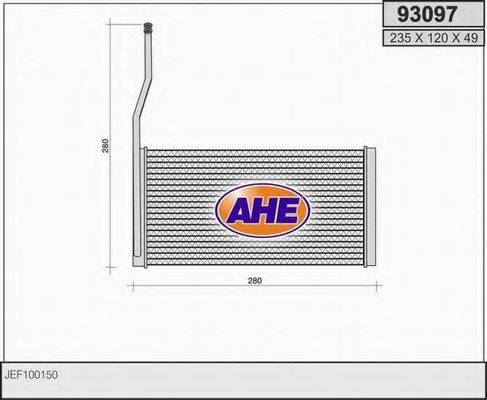 Теплообменник, отопление салона AHE 93097