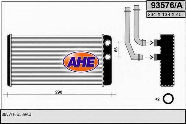 AHE 93576A Теплообменник, отопление салона