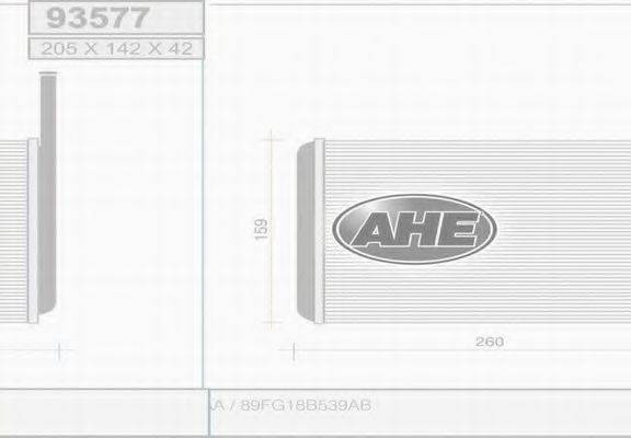 AHE 93577 Теплообменник, отопление салона
