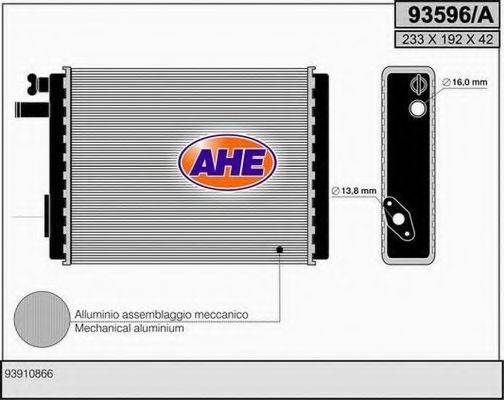 AHE 93596A Теплообменник, отопление салона