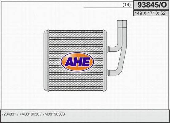 Теплообменник, отопление салона AHE 93845/O