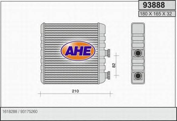 AHE 93888 Теплообменник, отопление салона