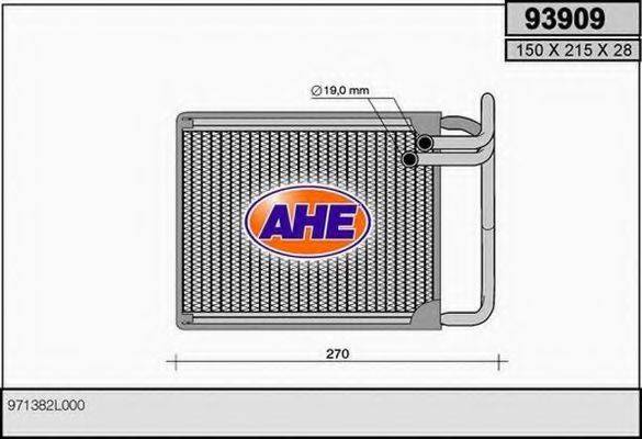 Теплообменник, отопление салона AHE 93909