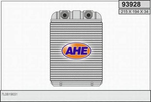 AHE 93928 Теплообменник, отопление салона