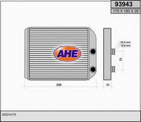 Теплообменник, отопление салона AHE 93943