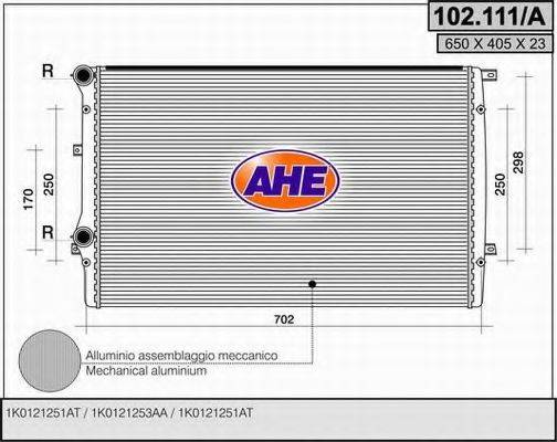 Радиатор, охлаждение двигателя AHE 102.111/A