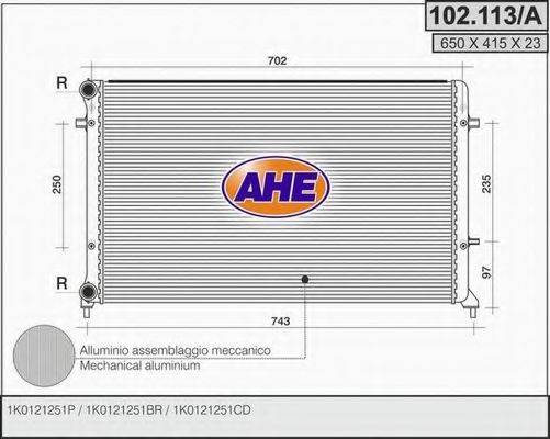 Радиатор, охлаждение двигателя AHE 102.113/A