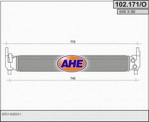 Радиатор, охлаждение двигателя AHE 102.171/O