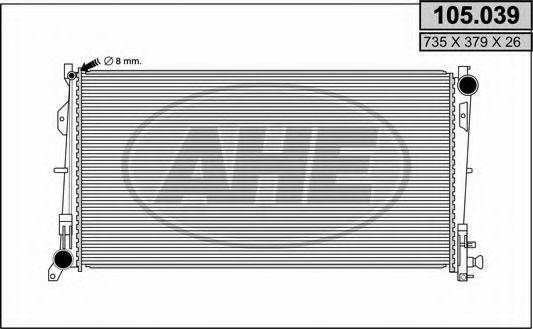 AHE 105039 Радиатор, охлаждение двигателя