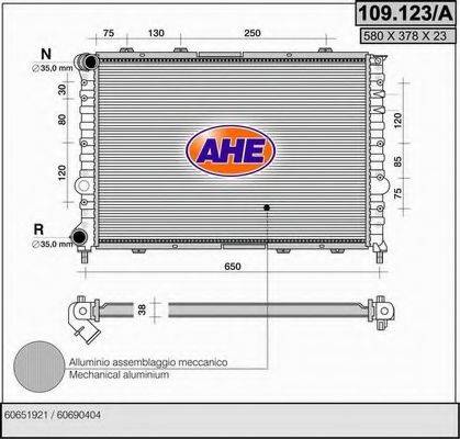 Радиатор, охлаждение двигателя AHE 109.123/A