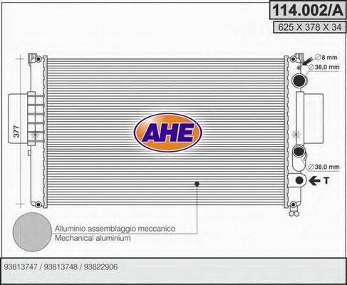AHE 114002A Радиатор, охлаждение двигателя