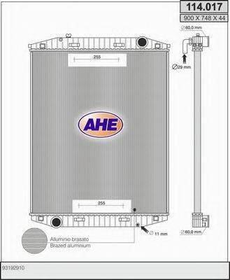 AHE 114017 Радиатор, охлаждение двигателя