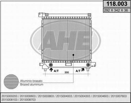 AHE 118003 Радиатор, охлаждение двигателя