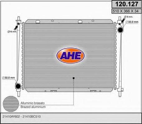 AHE 120127 Радиатор, охлаждение двигателя