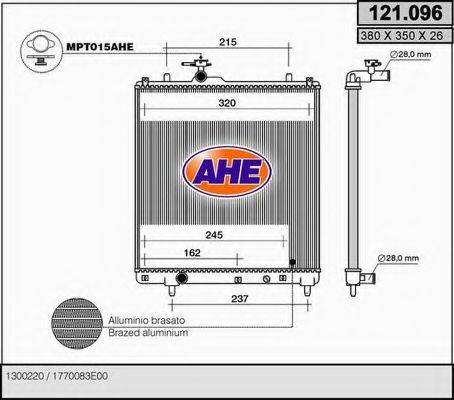 AHE 121096 Радиатор, охлаждение двигателя