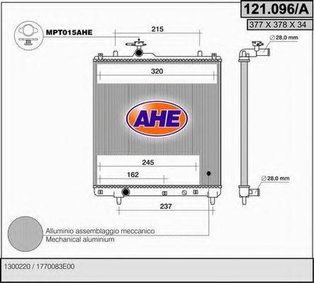 Радиатор, охлаждение двигателя AHE 121.096/A