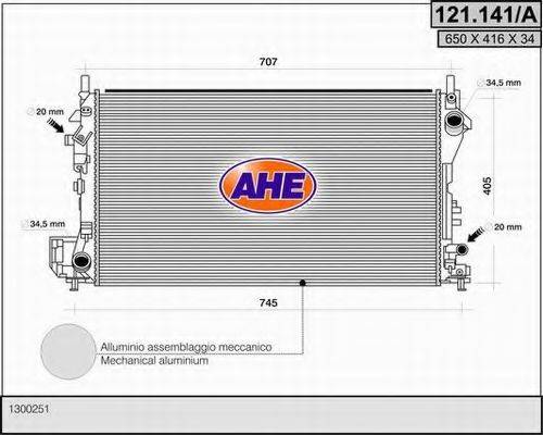 Радиатор, охлаждение двигателя AHE 121.141/A