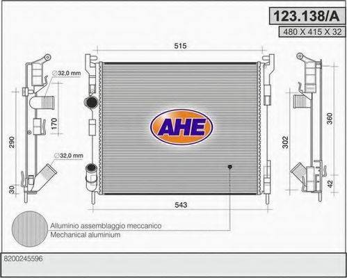 AHE 123138A Радиатор, охлаждение двигателя