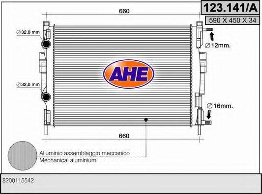 Радиатор, охлаждение двигателя AHE 123.141/A