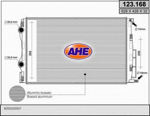 AHE 123168 Радиатор, охлаждение двигателя