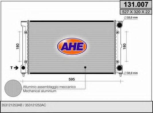 AHE 131007 Радиатор, охлаждение двигателя