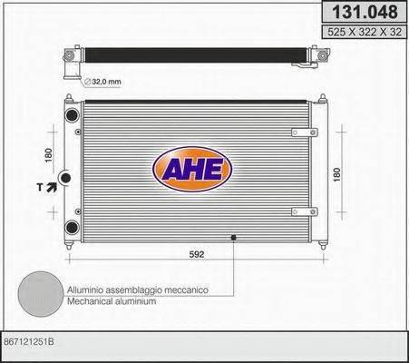 AHE 131048 Радиатор, охлаждение двигателя
