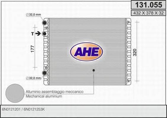 AHE 131055 Радиатор, охлаждение двигателя