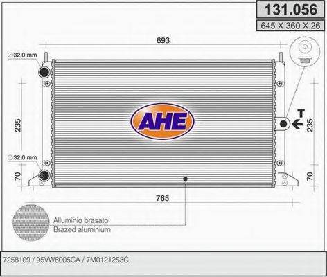 AHE 131056 Радиатор, охлаждение двигателя