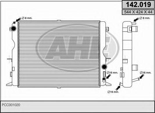 Радиатор, охлаждение двигателя AHE 142.019
