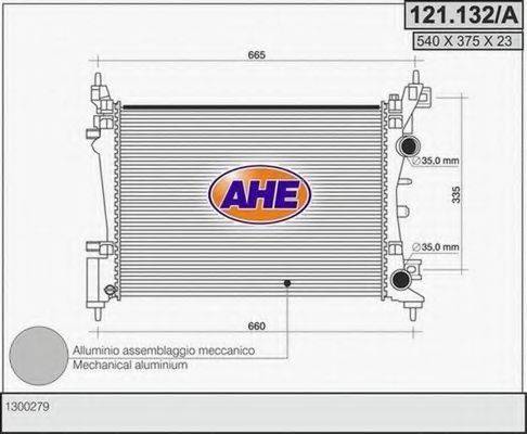 AHE 121132A Радиатор, охлаждение двигателя