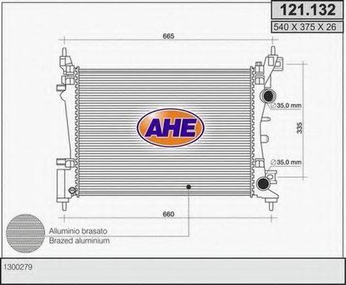 AHE 121132 Радиатор, охлаждение двигателя