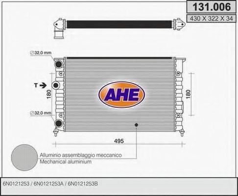 AHE 131006 Радиатор, охлаждение двигателя
