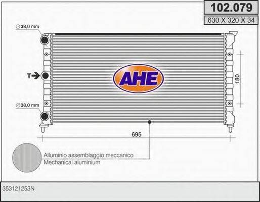 AHE 102079 Радиатор, охлаждение двигателя