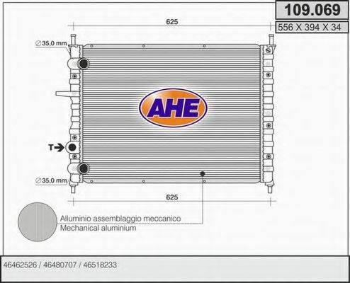 Радиатор, охлаждение двигателя AHE 109.069