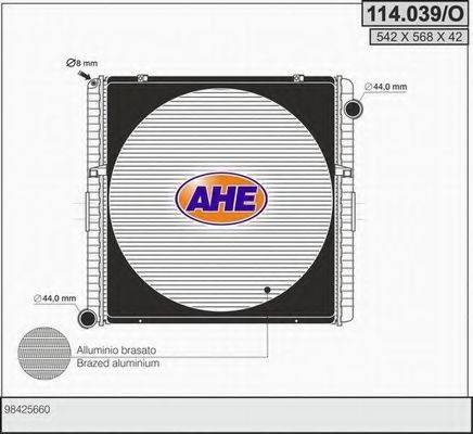 Радиатор, охлаждение двигателя AHE 114.039/O