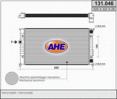 AHE 131046 Радиатор, охлаждение двигателя