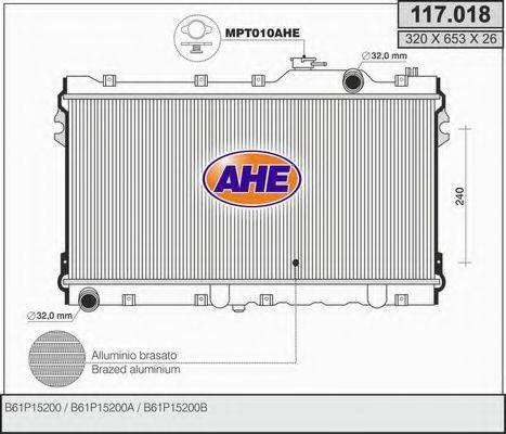 AHE 117018 Радиатор, охлаждение двигателя