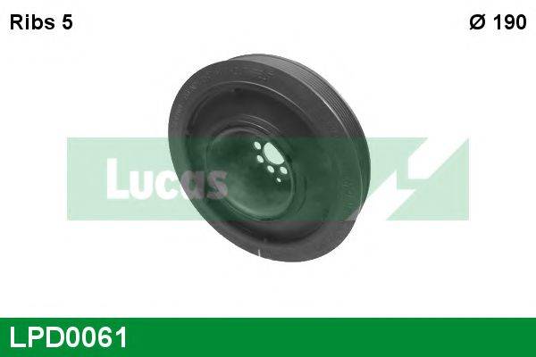 LUCAS ENGINE DRIVE LPD0061 Ременный шкив, коленчатый вал