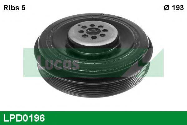 Ременный шкив, коленчатый вал LUCAS ENGINE DRIVE LPD0196