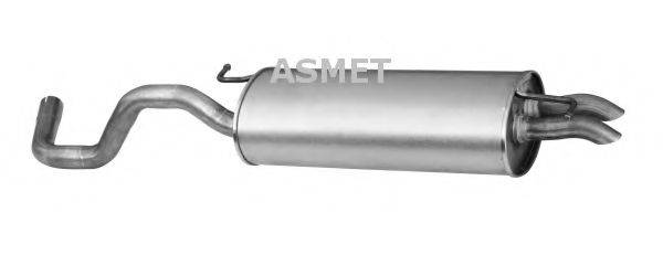 Глушитель выхлопных газов конечный ASMET 03.090