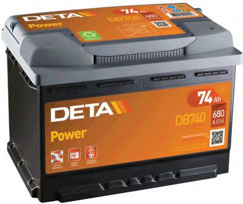 Стартерная аккумуляторная батарея; Стартерная аккумуляторная батарея DETA DB740
