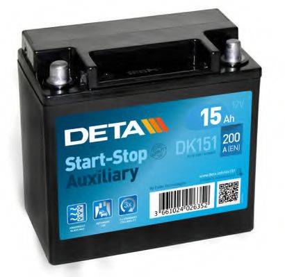 Стартерная аккумуляторная батарея; Стартерная аккумуляторная батарея DETA DK151