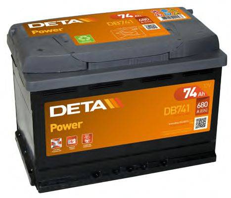 Стартерная аккумуляторная батарея; Стартерная аккумуляторная батарея DETA DB741