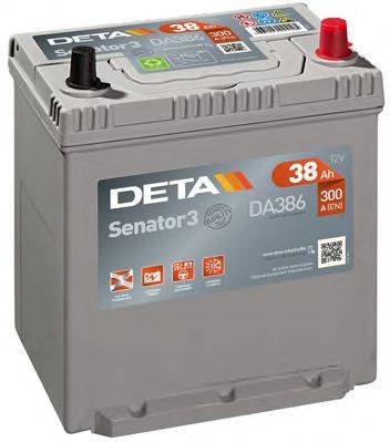 Стартерная аккумуляторная батарея; Стартерная аккумуляторная батарея DETA DA386