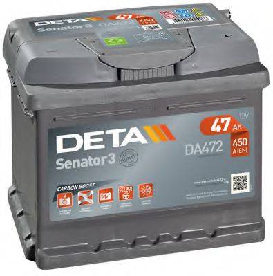 Стартерная аккумуляторная батарея; Стартерная аккумуляторная батарея DETA DA472